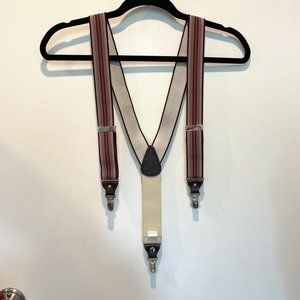 Clip on suspenders.
